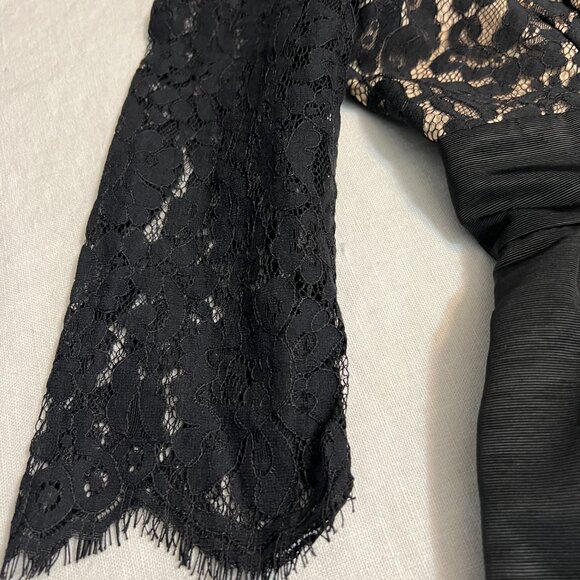 Eliza J Black Lace Bodice Fit&Flare Dress Size 4 Cocktail Formal Party Pockets - Picture 4 of 12